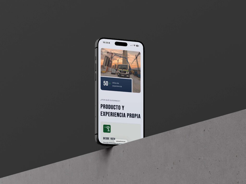 Web de Arenas Forna en movil