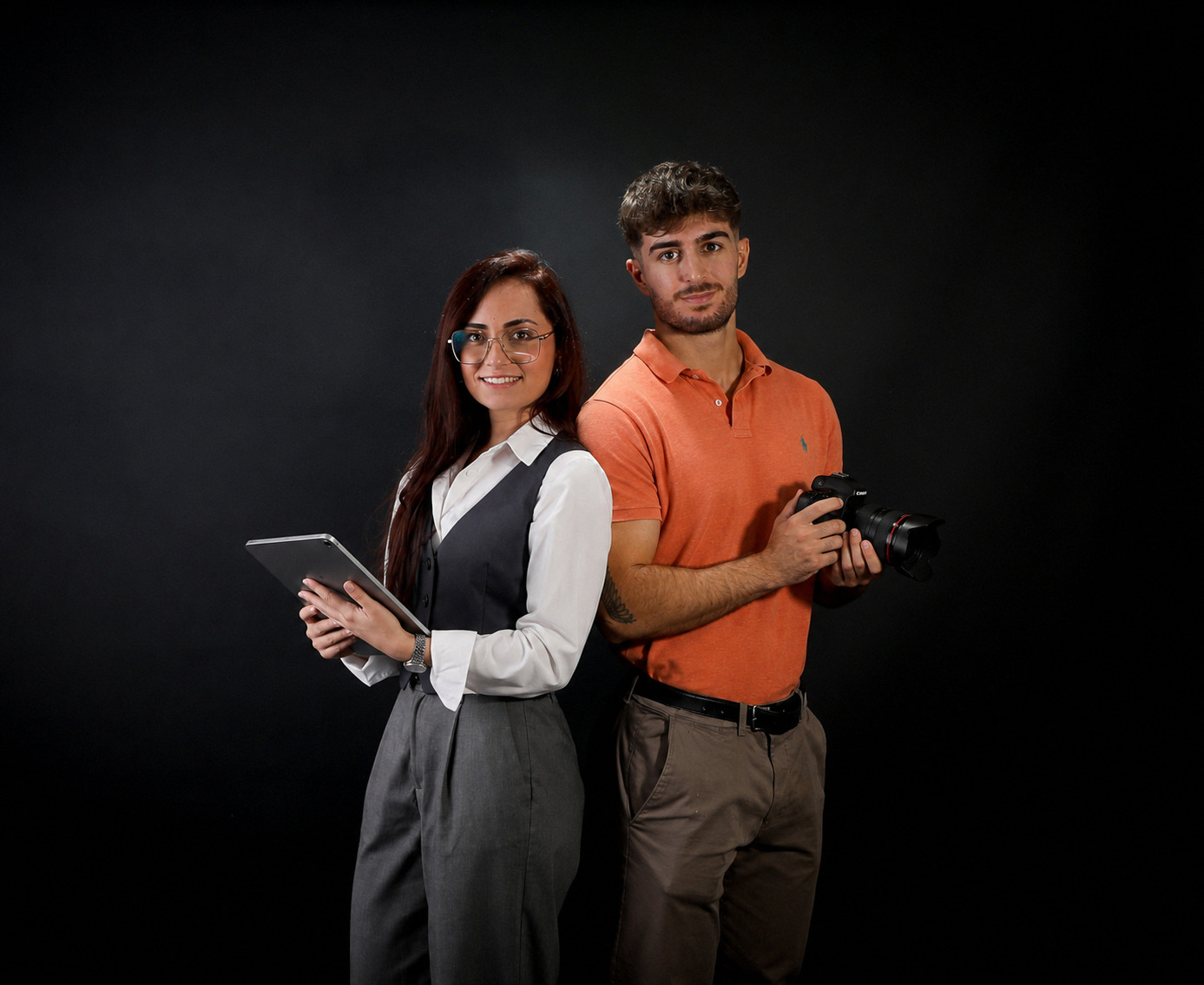 Equipo NUDOX con cámara y tableta para creación de contenido